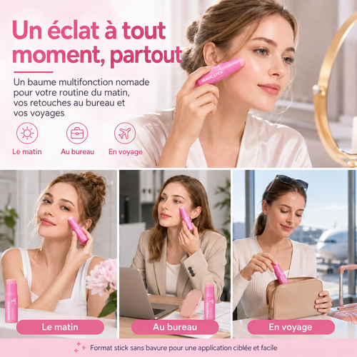 Stick Collagène Rose PDRN – Repulpe, Lisse & Illumine en 1 Geste | K-Beauty